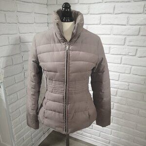 RW&CO Ladies Size Medium Taupe Full Zip Fully Lined Fitted Jacket